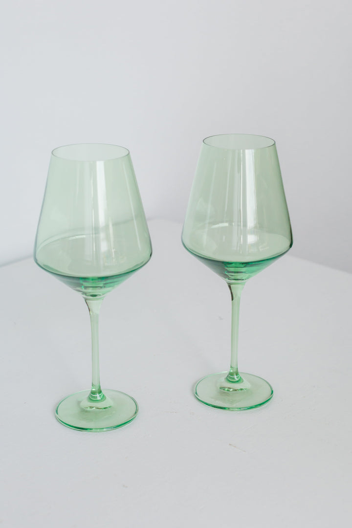Estelle Colored Wine Stemware - Set of 6 {Mint Green}