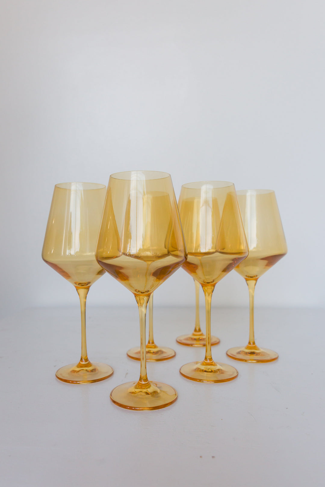 Estelle Colored Wine Stemware - Set of 6 {Yellow}