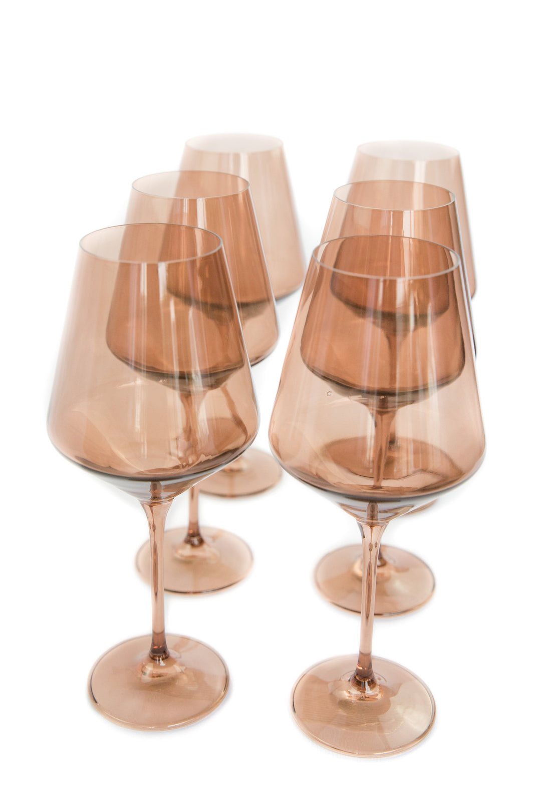 Estelle Colored Wine Stemware - Set of 6 {Mocha Mousse (Our Amber Smoke)}