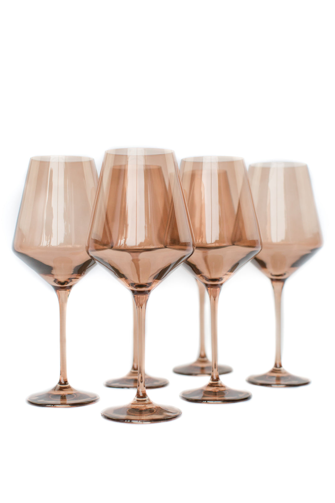 Estelle Colored Wine Stemware - Set of 6 {Mocha Mousse (Our Amber Smoke)}