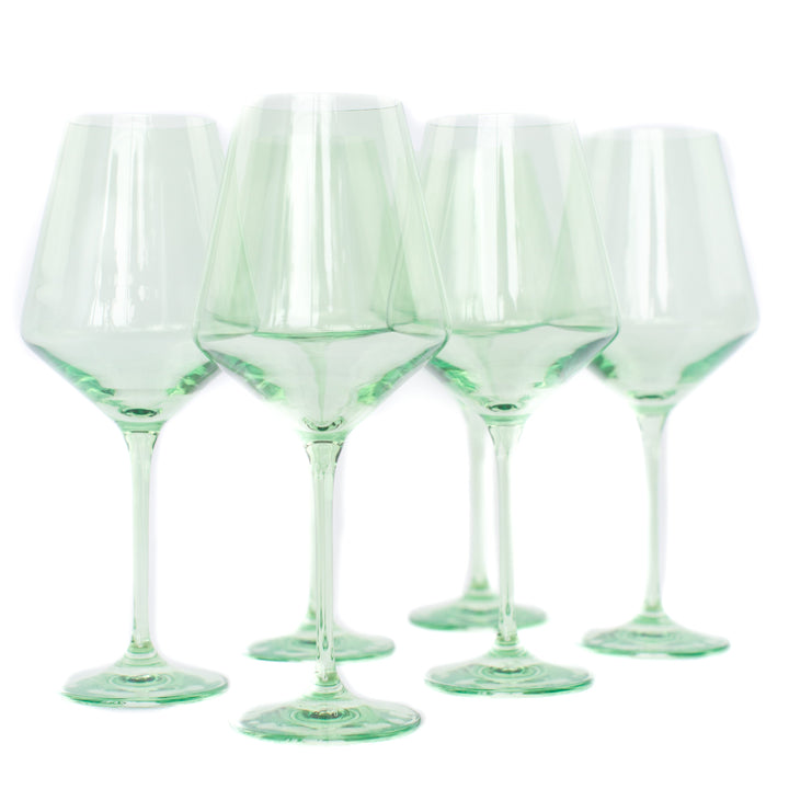 Estelle Colored Wine Stemware - Set of 6 {Mint Green}