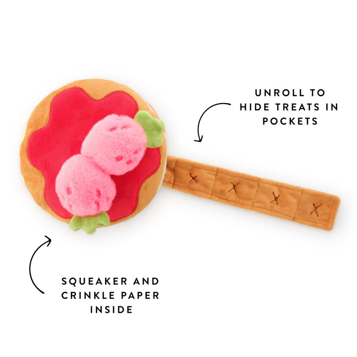Strawberry Pancake Interactive Snuffle Dog Toy - Bonjour Fête 