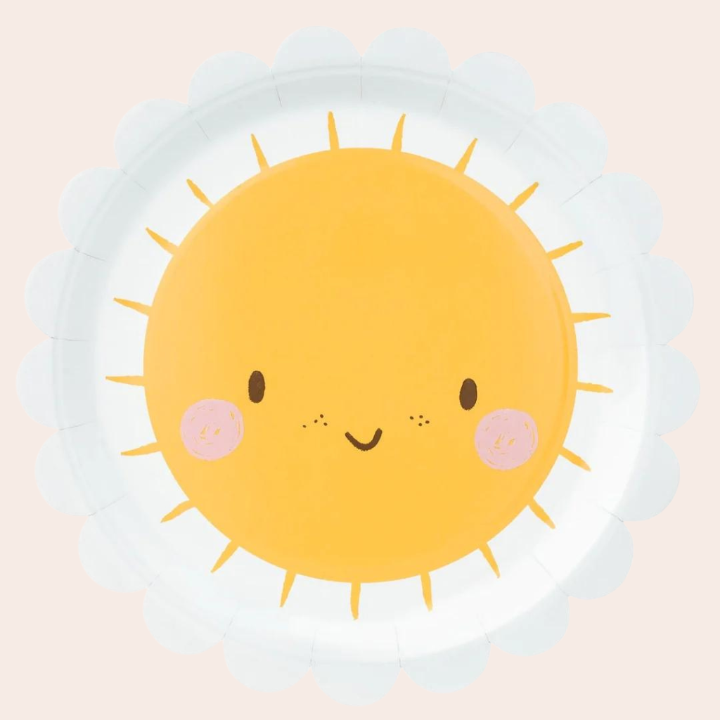 sunshine party summer party summer theme sun plate