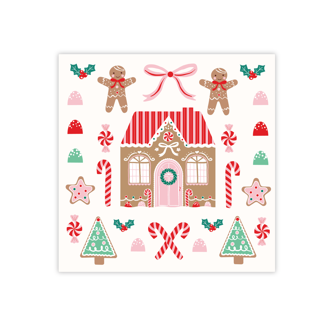 SWEET GINGERBREAD LARGE NAPKINS Bonjour Fete Napkins SWEET GINGERBREAD LARGE NAPKINS Bonjour Fete - Party Supplies