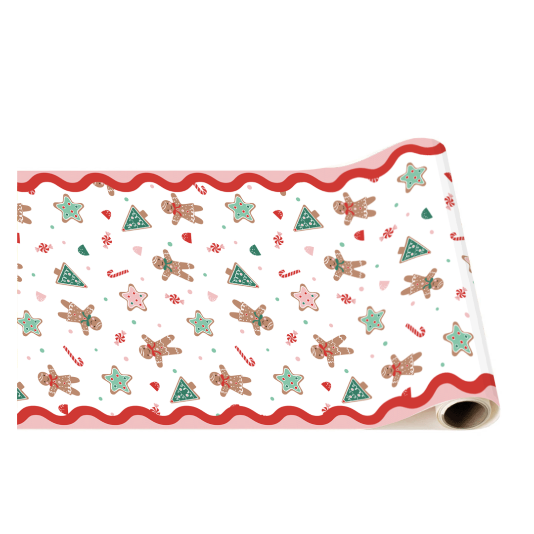 SWEET GINGERBREAD TABLE RUNNER Bonjour Fête Table Covers & Placemats SWEET GINGERBREAD TABLE RUNNER Bonjour Fete - Party Supplies