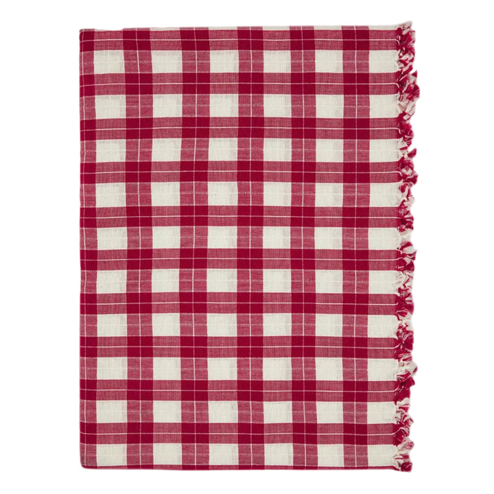 ANNABELLE PLAID - Red Tablecloth Heather Taylor Home ANNABELLE PLAID - Red Tablecloth Bonjour Fete - Party Supplies
