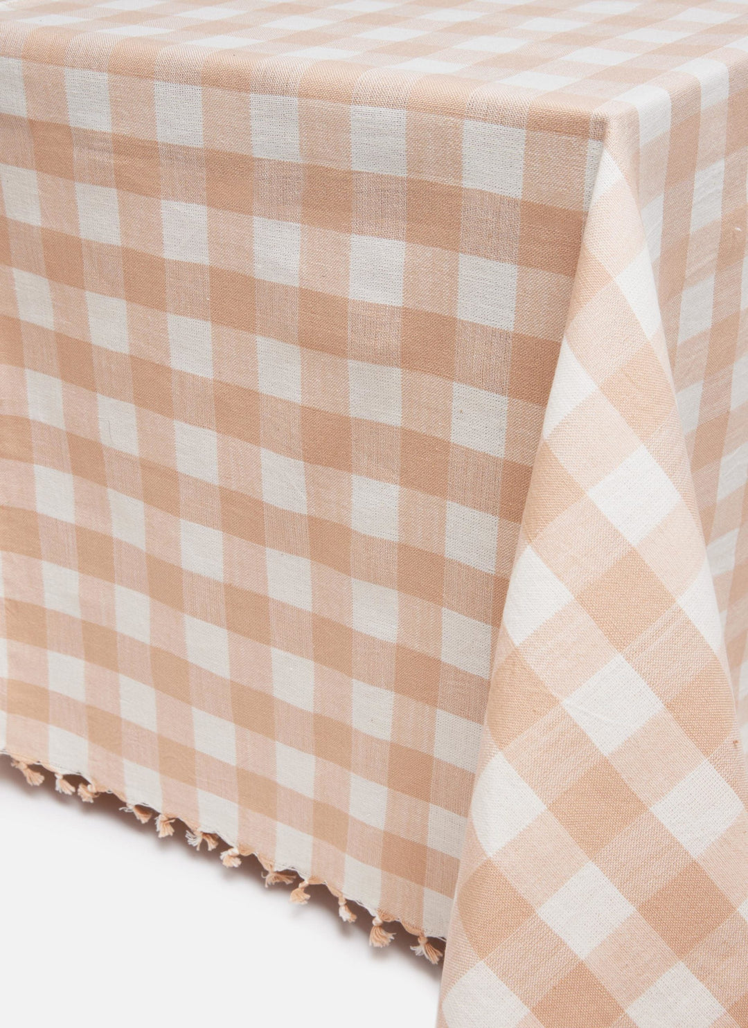GINGHAM - Blush Tablecloth Heather Taylor Home GINGHAM - Blush Tablecloth Bonjour Fete - Party Supplies