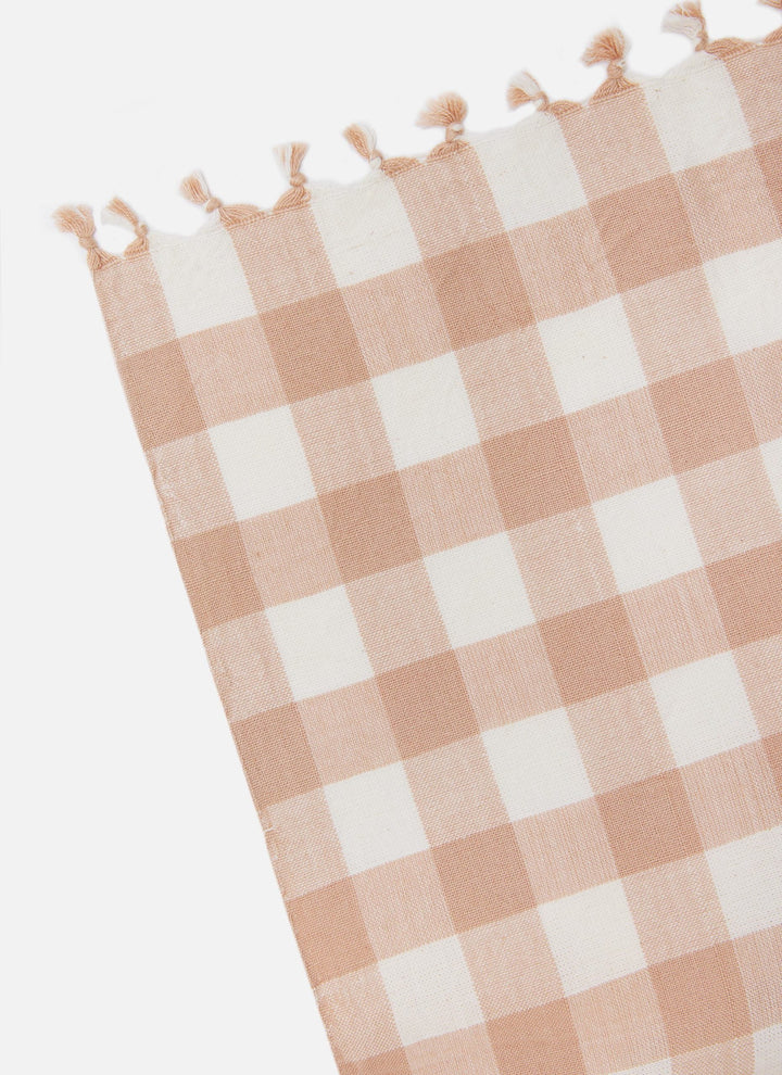 GINGHAM - Blush Tablecloth Heather Taylor Home GINGHAM - Blush Tablecloth Bonjour Fete - Party Supplies