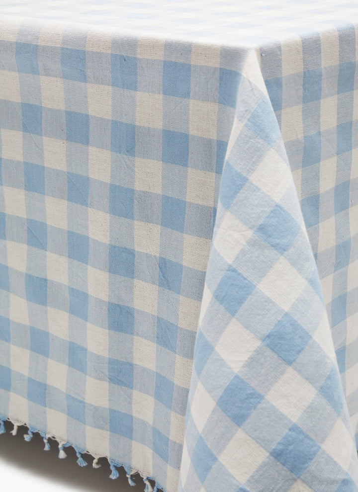 GINGHAM - Baby Blue Tablecloth Heather Taylor Home Small GINGHAM - Baby Blue Tablecloth Bonjour Fete - Party Supplies