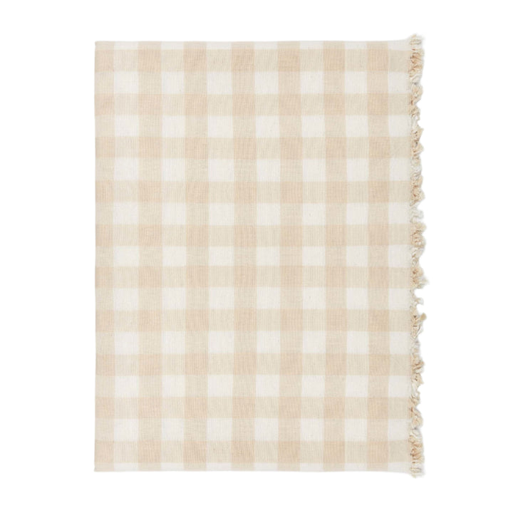 GINGHAM - Cream Tablecloth Heather Taylor Home variable Small GINGHAM - Cream Tablecloth Bonjour Fete - Party Supplies