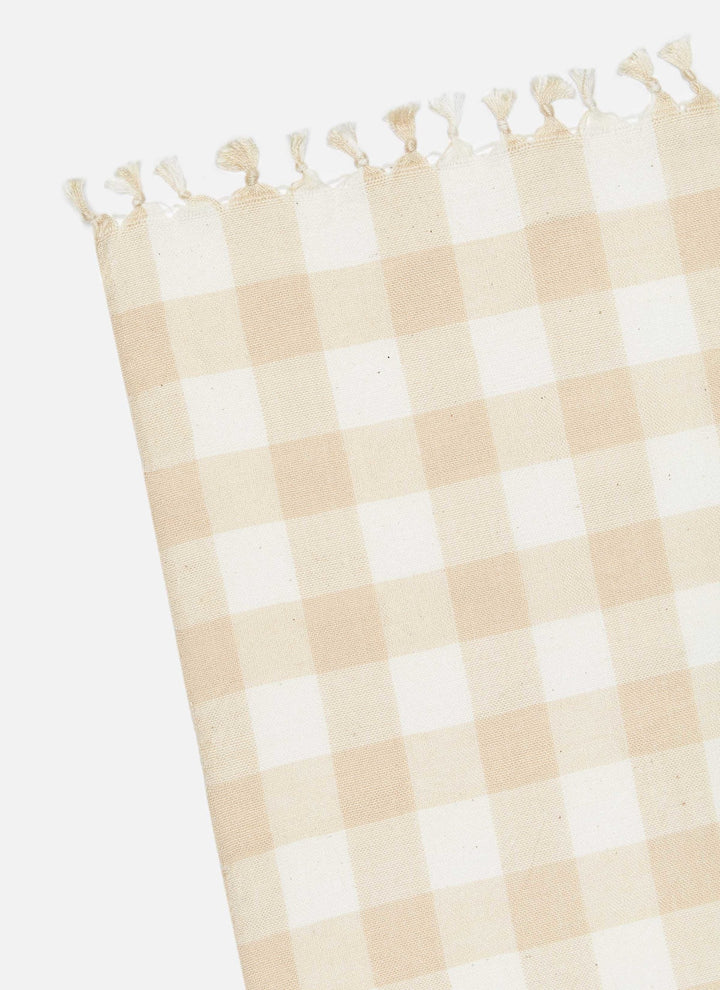 GINGHAM - Cream Tablecloth Heather Taylor Home variable GINGHAM - Cream Tablecloth Bonjour Fete - Party Supplies