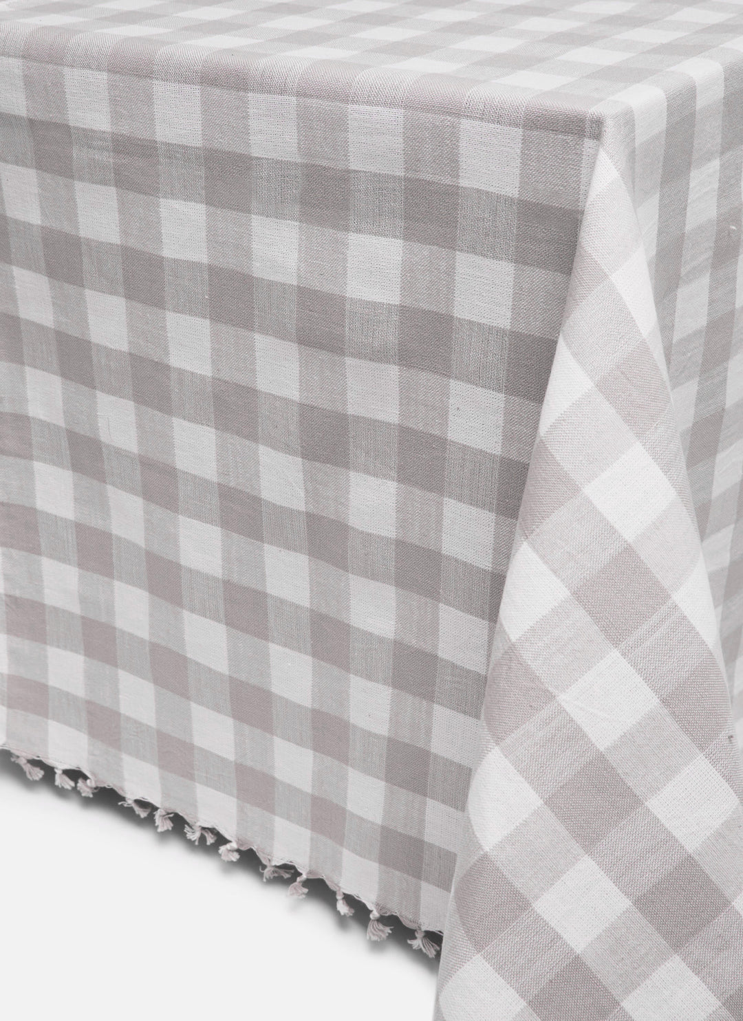 GINGHAM - Dove Tablecloth Heather Taylor Home variable GINGHAM - Dove Tablecloth Bonjour Fete - Party Supplies