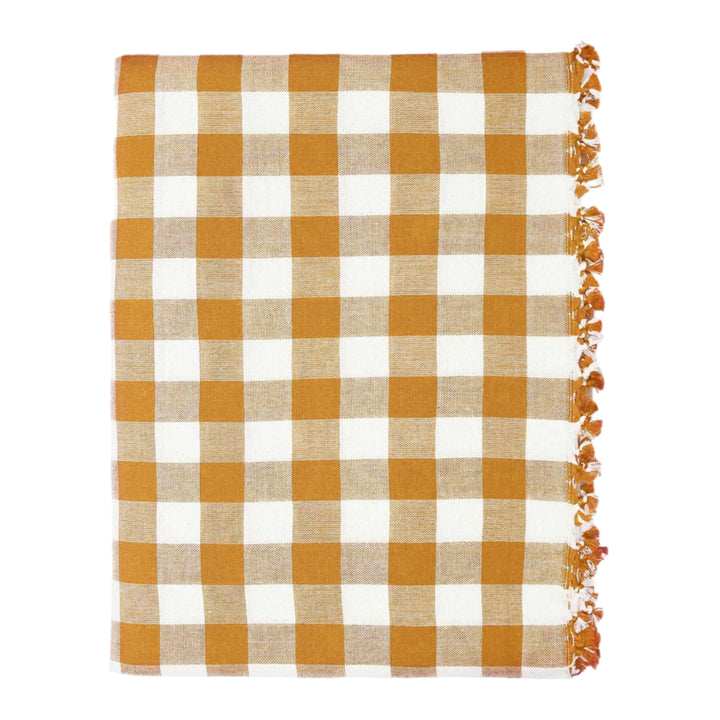 GINGHAM - Goldenrod Tablecloth Heather Taylor Home GINGHAM - Goldenrod Tablecloth Bonjour Fete - Party Supplies