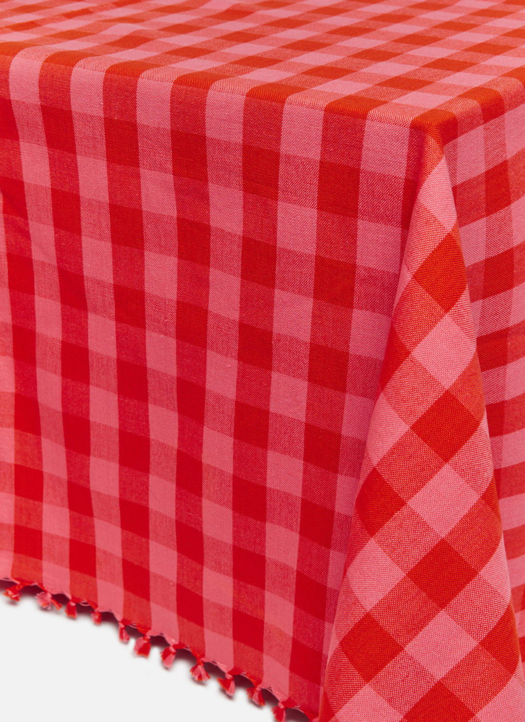 GINGHAM - Guava Tablecloth Heather Taylor Home variable GINGHAM - Guava Tablecloth Bonjour Fete - Party Supplies