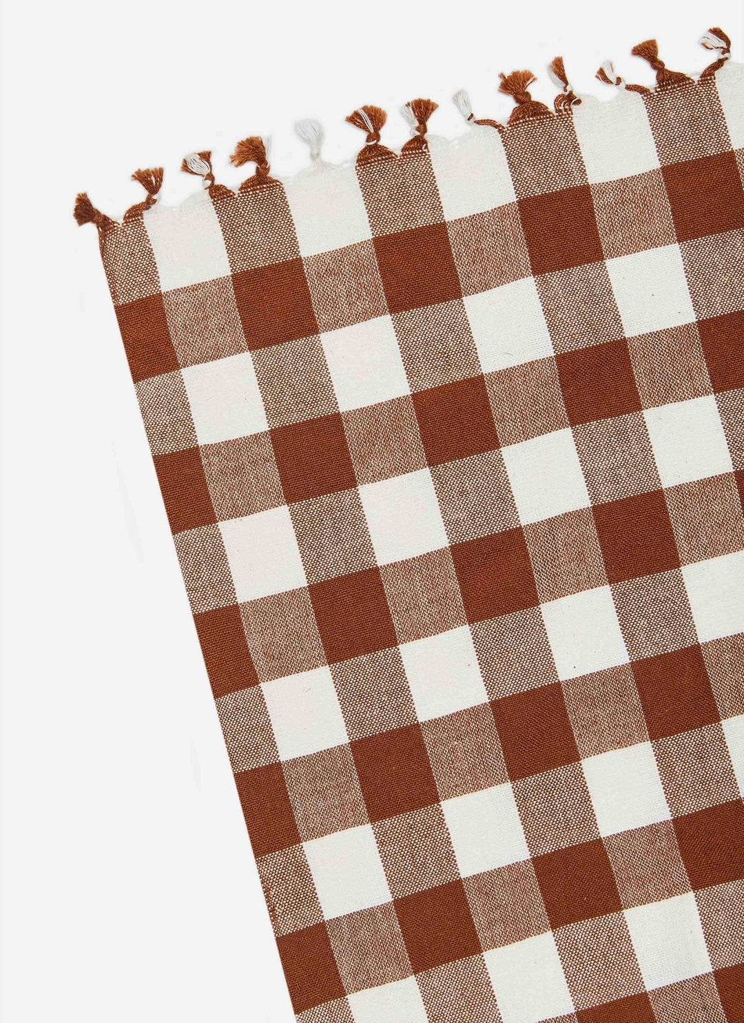 GINGHAM - Nutmeg Tablecloth Heather Taylor Home variable GINGHAM - Nutmeg Tablecloth Bonjour Fete - Party Supplies