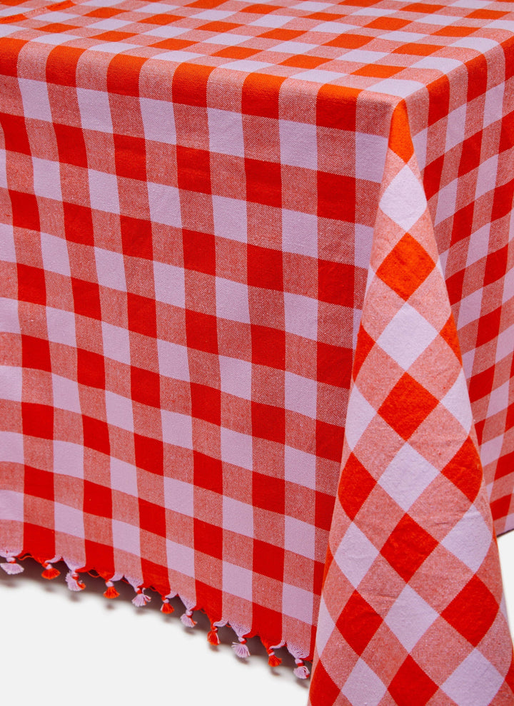 GINGHAM - Poppy Tablecloth Heather Taylor Home Large GINGHAM - Poppy Tablecloth Bonjour Fete - Party Supplies