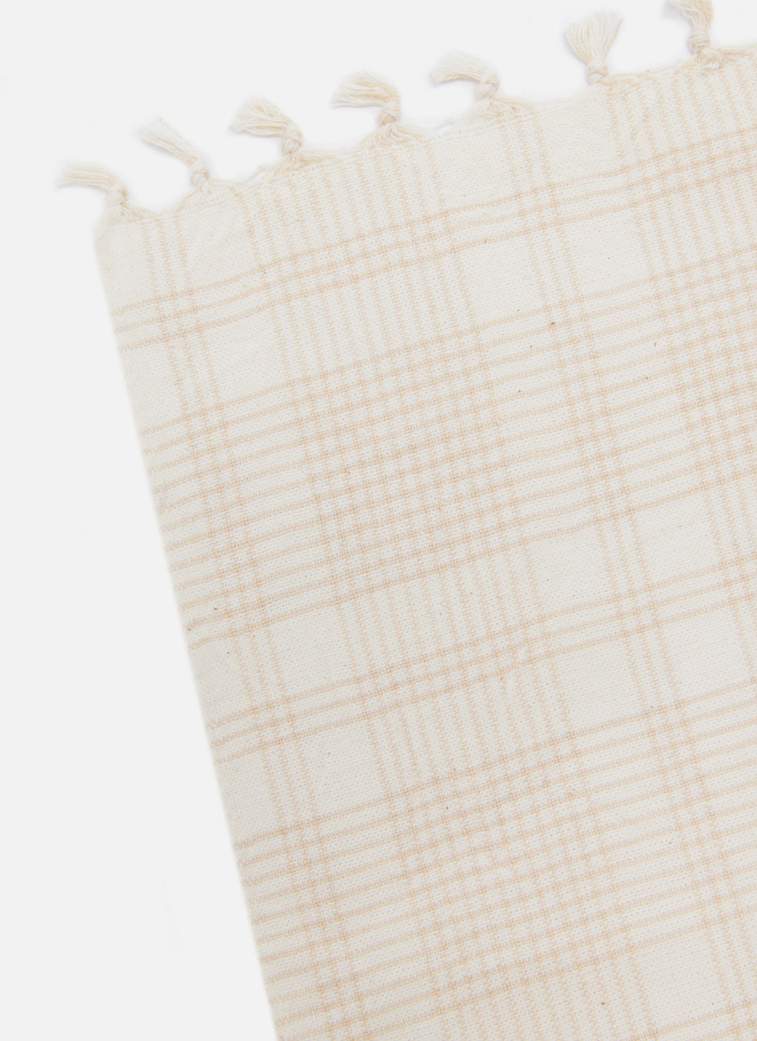 Marianne Plaid Cream Tablecloth