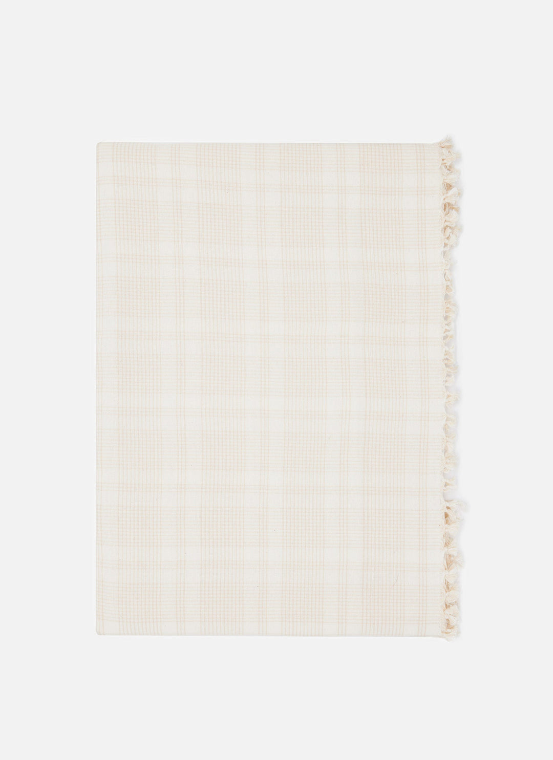 Marianne Plaid Cream Tablecloth