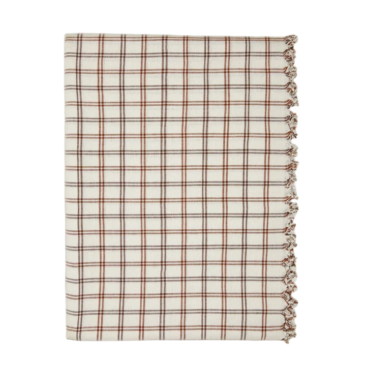 MAYFAIR PLAID - Nutmeg Tablecloth Heather Taylor Home Small MAYFAIR PLAID - Nutmeg Tablecloth Bonjour Fete - Party Supplies