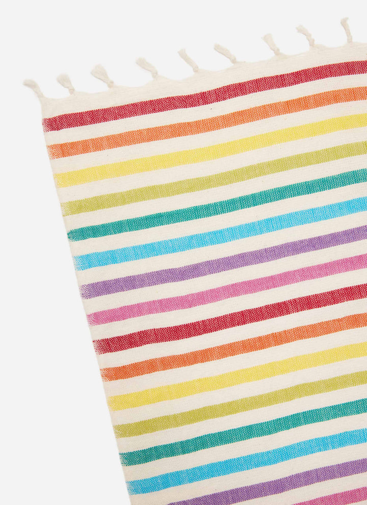 Multi Stripe Rainbow Tablecloth