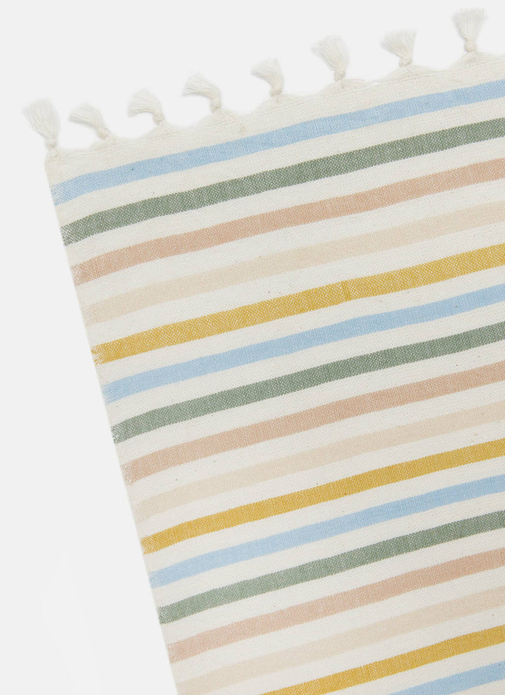 Multi Stripe Spring Pastel Tablecloth