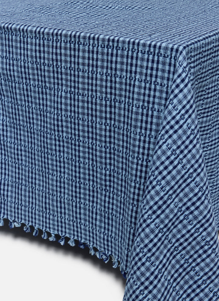 SOHO - Two Toned Indigo Tablecloth Heather Taylor Home variable Large SOHO - Two Toned Indigo Tablecloth Bonjour Fete - Party Supplies