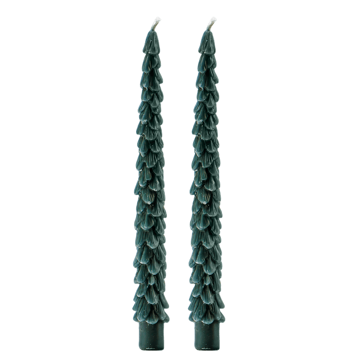 Green Tree Taper Candles - Set of 2 Sweet Water Decor Taper Candles Green Tree Taper Candles - Set of 2 Bonjour Fete - Party Supplies