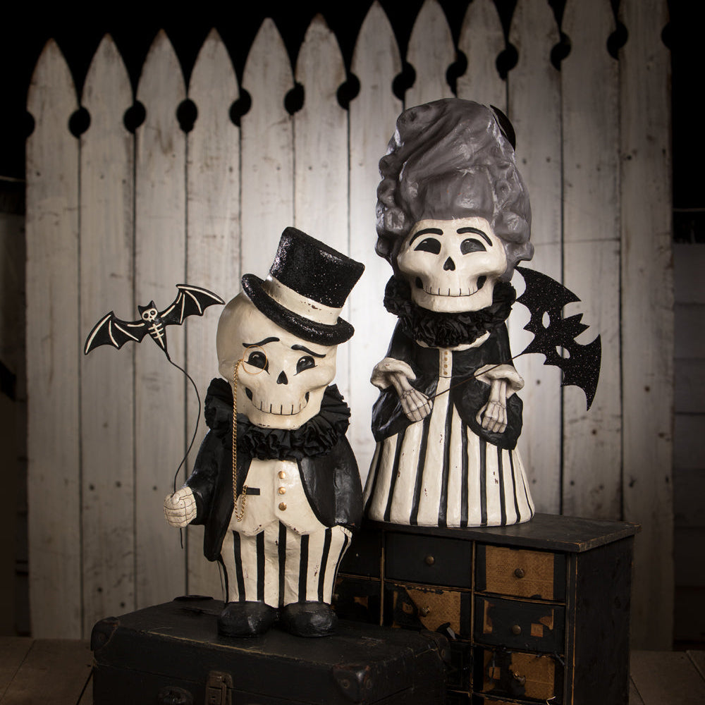 Dapper Desmond Skelly Large Paper Mache Bethany Lowe Designs, Inc. Dapper Desmond Skelly Large Paper Mache Bonjour Fete - Party Supplies