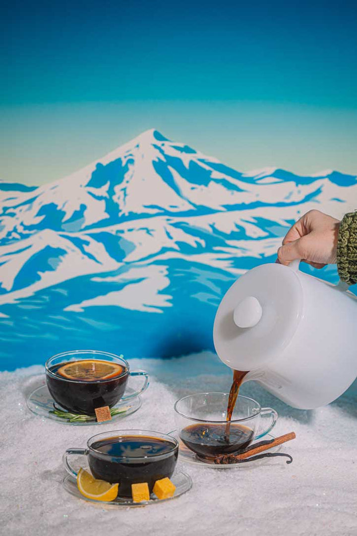 Apres tea mixer cubes styled as a cold-weather gift