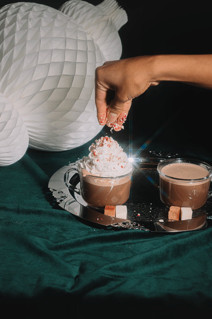 Deluxe hot chocolate made with a hot cocoa mixer cube