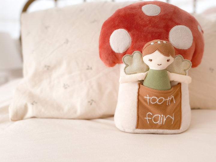Woodland Mushroom Tooth Fairy Pillow Set by Mon Ami