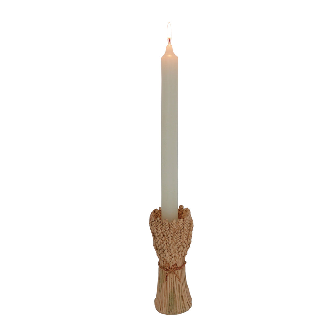 WHEAT BUNDLE TAPER CANDLE HOLDER Transpac Halloween Home Decor WHEAT BUNDLE TAPER CANDLE HOLDER Bonjour Fete - Party Supplies