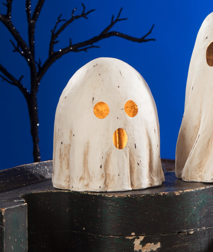 Surprised Ghost Luminary Medium Paper Mache Bethany Lowe Designs, Inc. Surprised Ghost Luminary Medium Paper Mache Bonjour Fete - Party Supplies