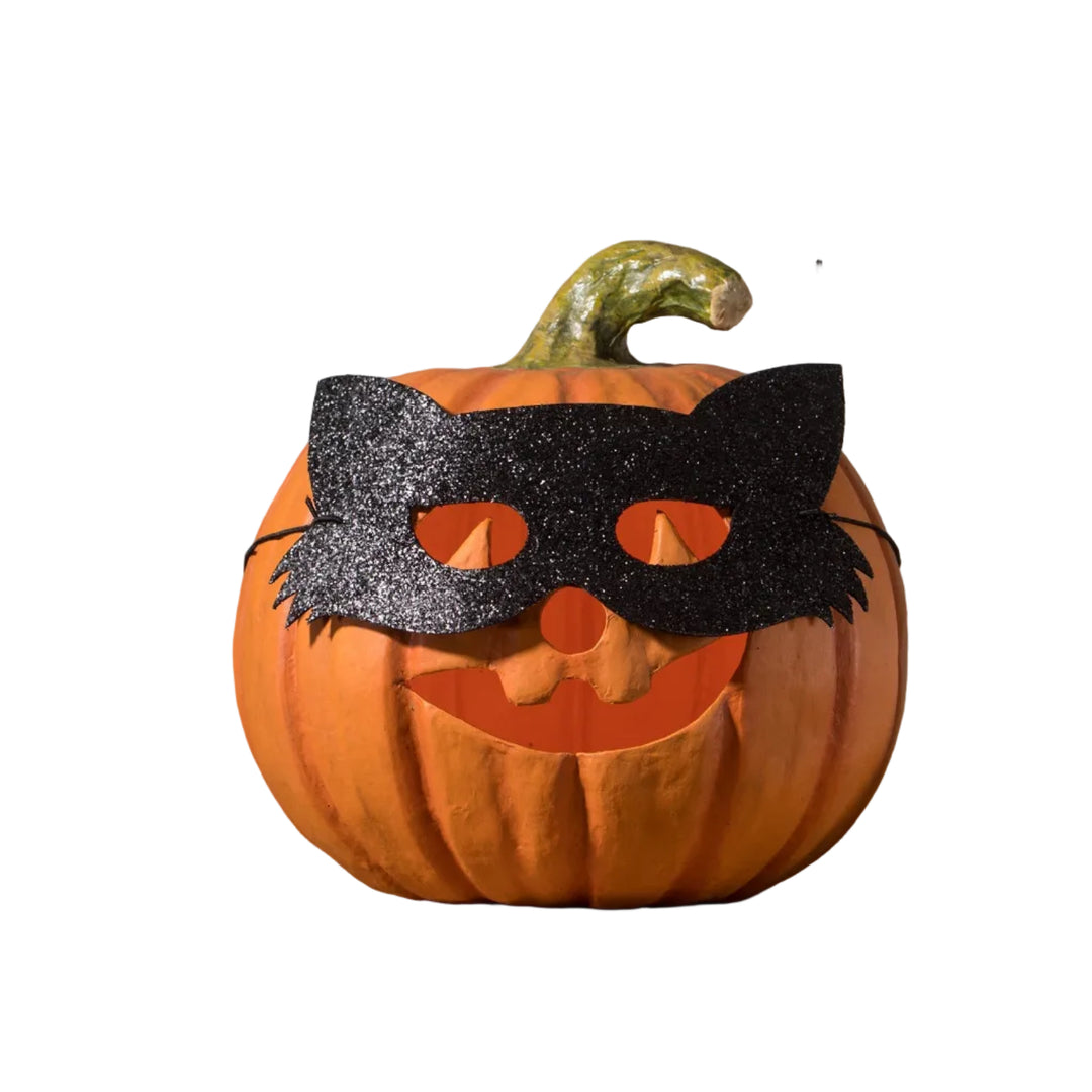 Cat Masquerade Pumpkin Bethany Lowe Designs, Inc. Cat Masquerade Pumpkin Bonjour Fete - Party Supplies