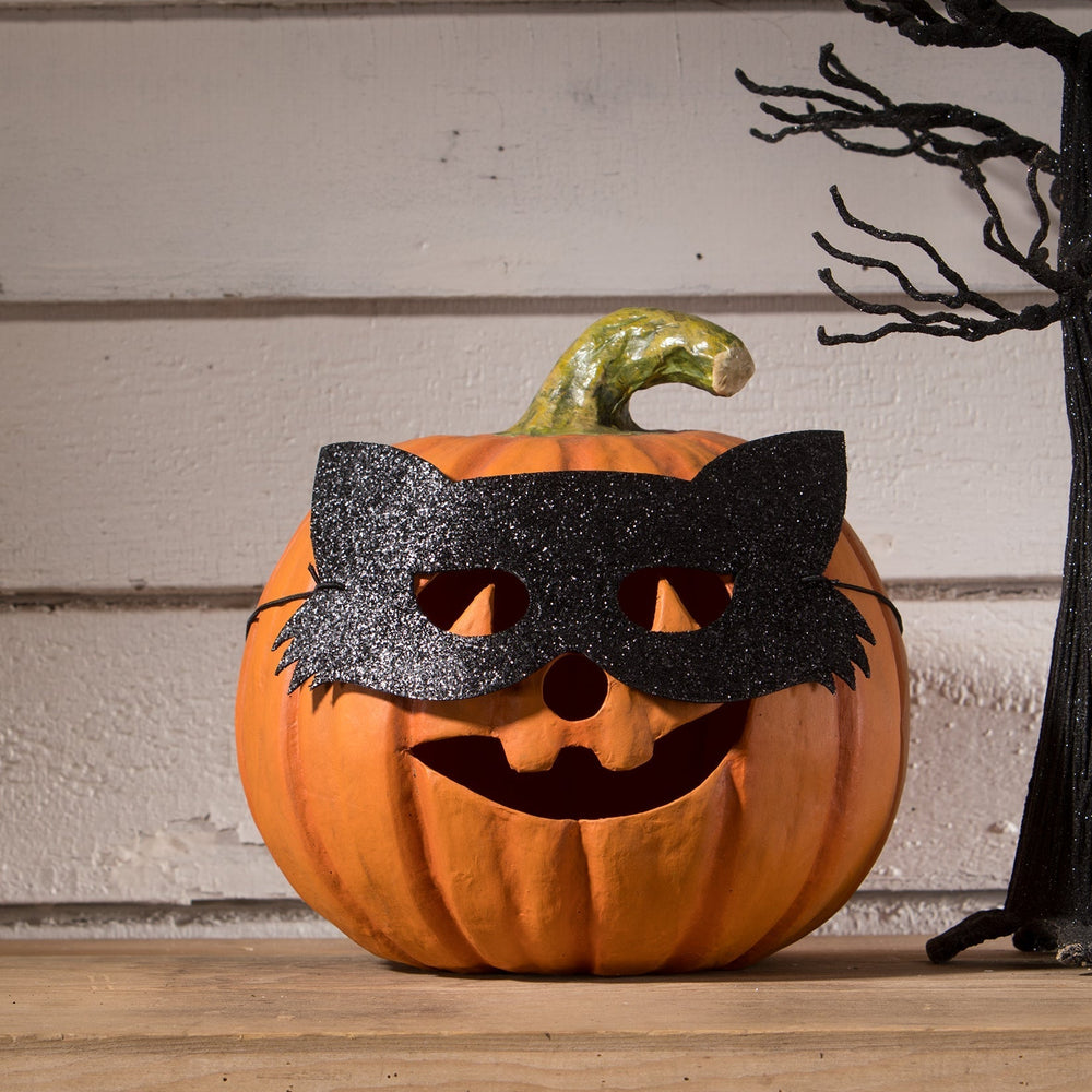 Cat Masquerade Pumpkin Bethany Lowe Designs, Inc. Cat Masquerade Pumpkin Bonjour Fete - Party Supplies