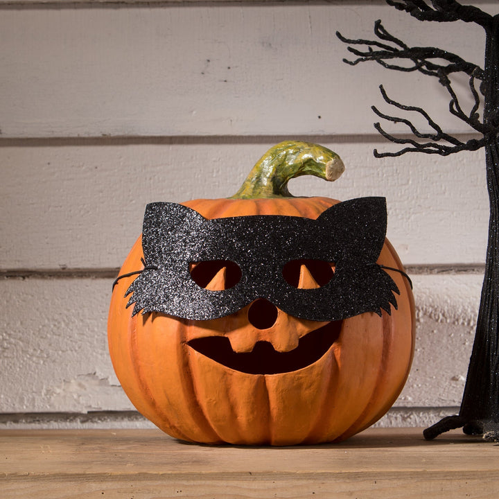 Cat Masquerade Pumpkin Bethany Lowe Designs, Inc. Cat Masquerade Pumpkin Bonjour Fete - Party Supplies