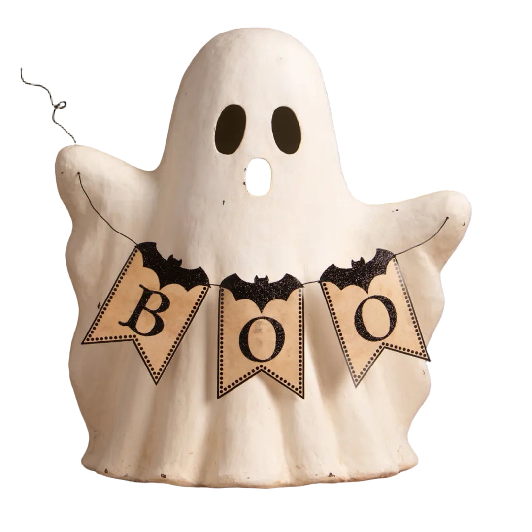 Ghost with Boo Garland Bethany Lowe Designs, Inc. Ghost with Boo Garland Bonjour Fete - Party Supplies