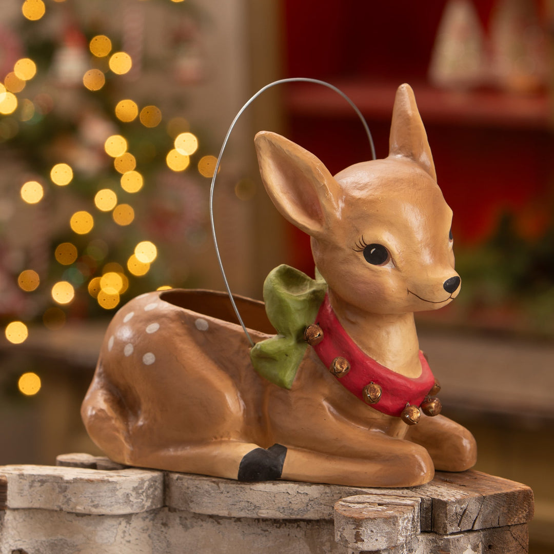 Jingle Bell Reindeer Bucket Bethany Lowe Designs, Inc. Jingle Bell Reindeer Bucket Bonjour Fete - Party Supplies