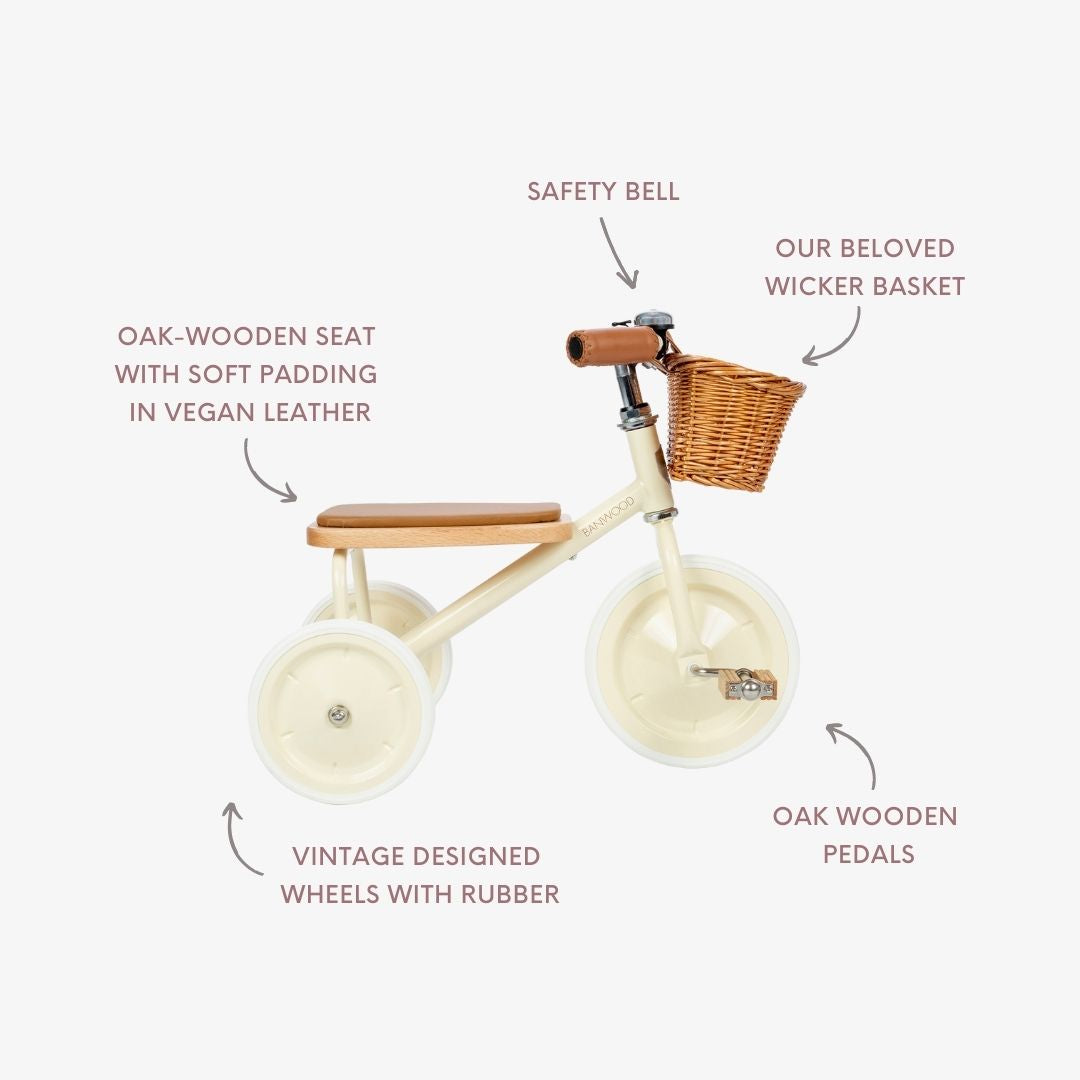 Trike vintage - Cream Banwood TRIKE Trike vintage - Cream Bonjour Fete - Party Supplies