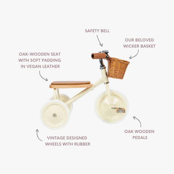 Trike vintage - Cream Banwood TRIKE Trike vintage - Cream Bonjour Fete - Party Supplies