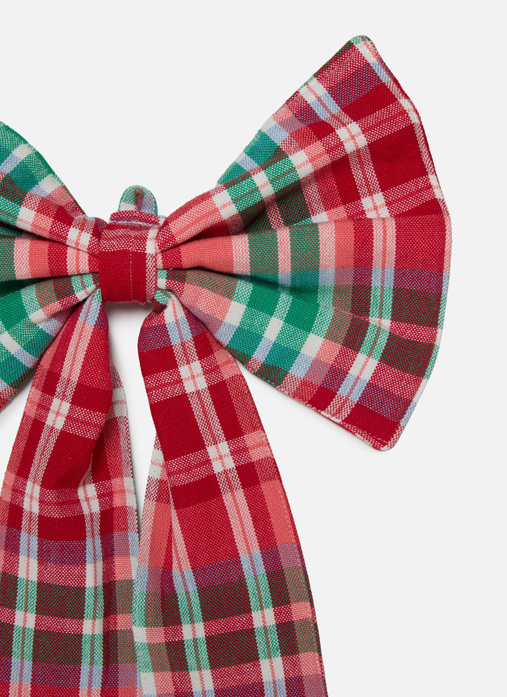 TALIA PLAID - Multi Fabric Bow
