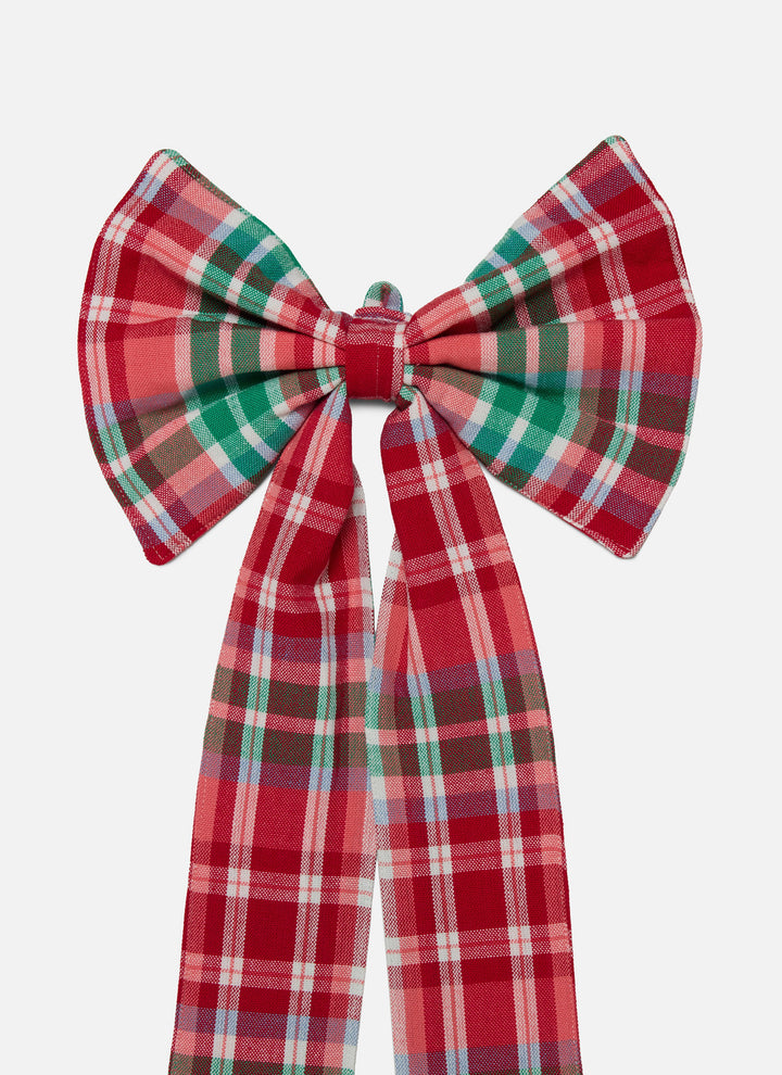 TALIA PLAID - Multi Fabric Bow