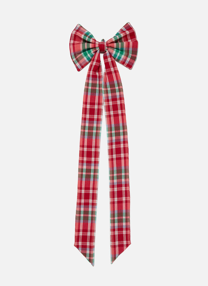 TALIA PLAID - Multi Fabric Bow