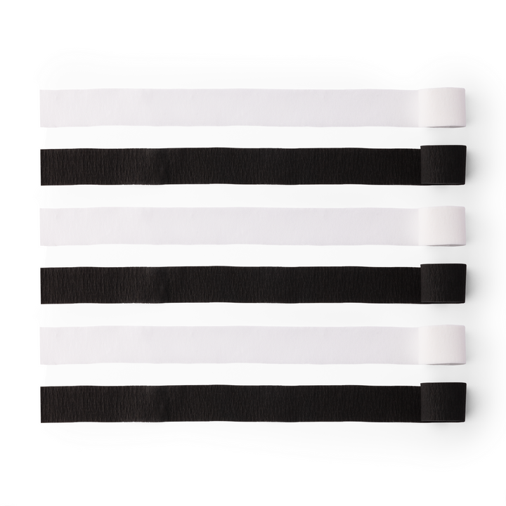 BLACK AND WHITE STREAMERS Bonjour Fete Garlands & Banners BLACK AND WHITE STREAMERS Bonjour Fete - Party Supplies