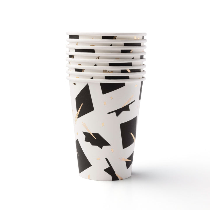 TARGET GRADUATION CAP CUPS Bonjour Fete Cups TARGET GRADUATION CAP CUPS Bonjour Fete - Party Supplies