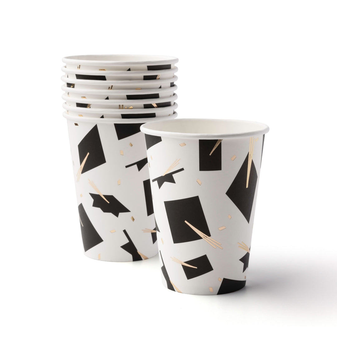 TARGET GRADUATION CAP CUPS Bonjour Fete Cups TARGET GRADUATION CAP CUPS Bonjour Fete - Party Supplies