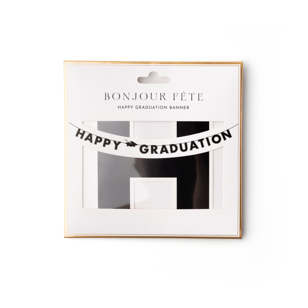 HAPPY GRADUATION BANNER Bonjour Fete Garlands & Banners HAPPY GRADUATION BANNER Bonjour Fete - Party Supplies