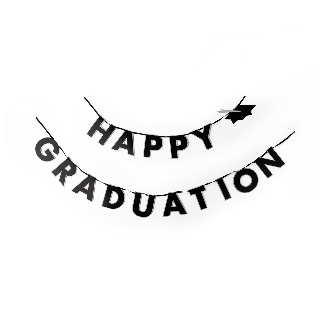 HAPPY GRADUATION BANNER Bonjour Fete Garlands & Banners HAPPY GRADUATION BANNER Bonjour Fete - Party Supplies