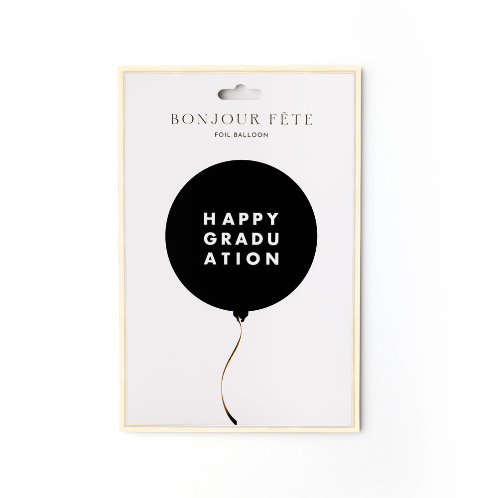 TARGET HAPPY GRADUATION BLACK FOIL BALLOON Bonjour Fete Balloons TARGET HAPPY GRADUATION BLACK FOIL BALLOON Bonjour Fete - Party Supplies