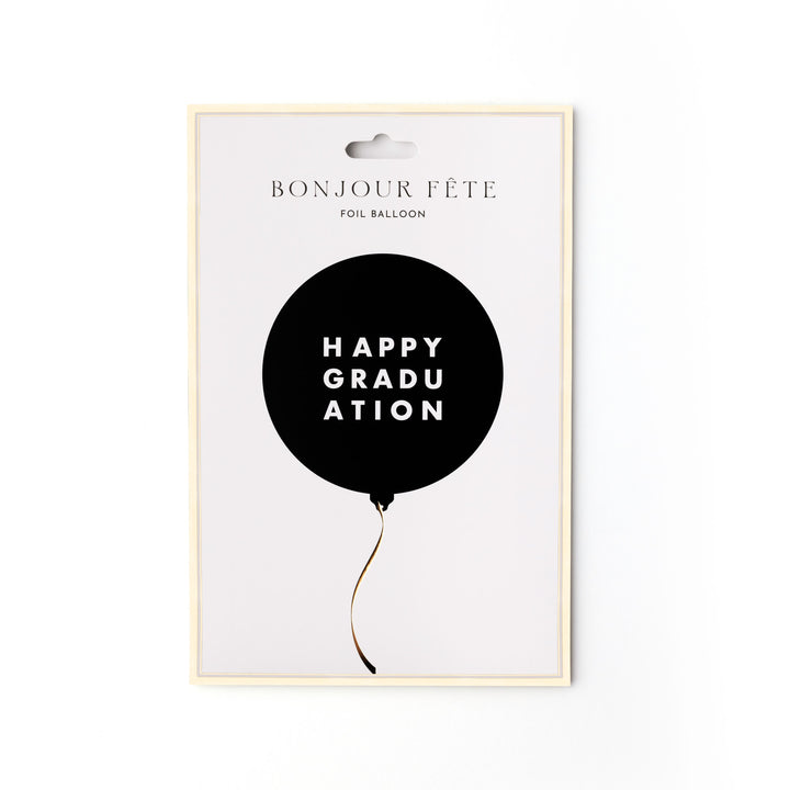 TARGET HAPPY GRADUATION BLACK FOIL BALLOON Bonjour Fete Balloons TARGET HAPPY GRADUATION BLACK FOIL BALLOON Bonjour Fete - Party Supplies